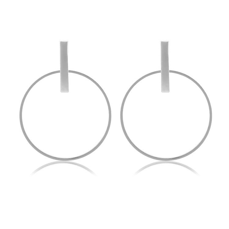 Fashion ladies round earrings simple temperament big circle female earrings