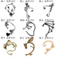 Jewelry Sweet Cool Flower Elf Earrings Female Personality Creative Snake Dragon Shape Animal Outline Earrings