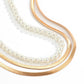 Jewelry Hip Hop Retro Metal Snake Bone Chain Necklace Temperament Simple Imitation Pearl Clavicle Necklace