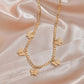 Ins Fashion Retro Gold Butterfly Pendant Necklace Popular Short Necklace Clavicle Chain