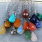 Multi-faceted Natural Stone Drop Shape Pendant Necklace Personality Clavicle Chain Necklace Versatile Clothing Accessories