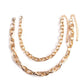 Exaggerated geometric fashion double-layer set chain female net red ins hip-hop design necklace