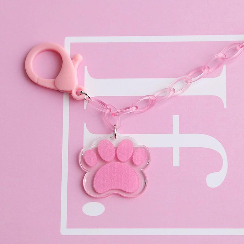 Children's mask chain glasses chain cartoon bear claw color transparent acrylic mask chain anti-lost lanyard 48cm