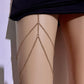 Fashion Ethnic Double Tassel Leg Chain Women Metal Chain Sexy Thigh Chain Simple Vacation Accessories