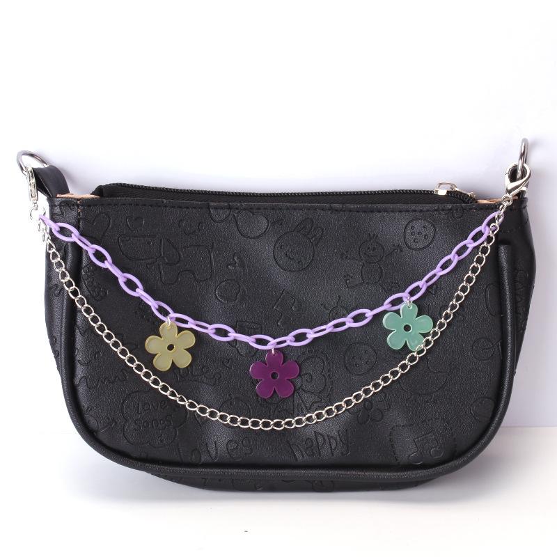 Versatile Bag Accessories Acrylic Chain Flower Petal Pendant Decoration Ladies Bag Pendant
