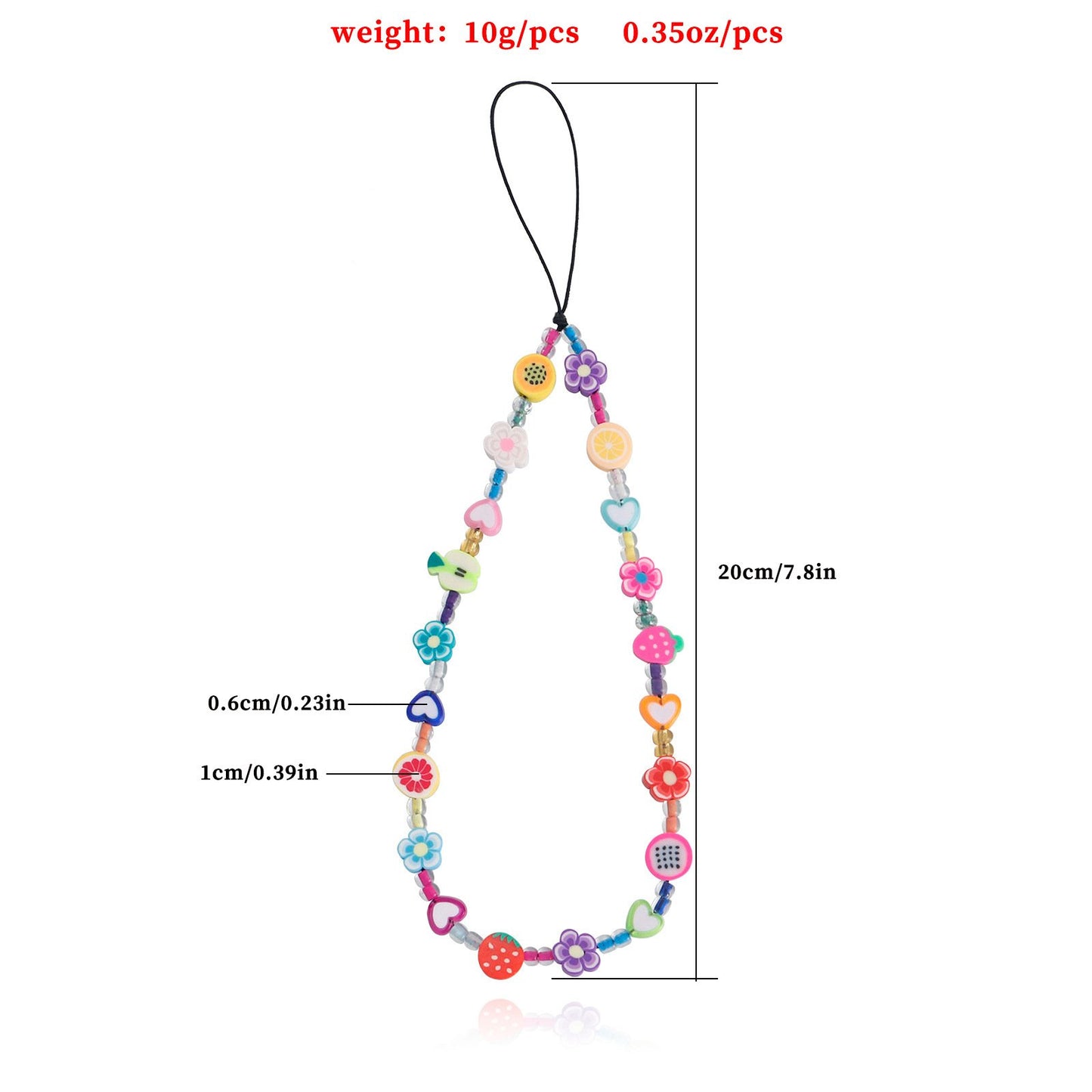 Jewelry niche design handmade colorful flowers mobile phone chain female fairy autumn and winter mobile phone ornaments
