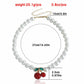 Jewelry y2k acrylic big pearl exaggerated red cherry necklace female niche design choker