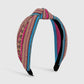 F441 Fashion Retro Headband Contrasting Color Braided Geometric Knotted Headband Ethnic Wide-Brim Trendy Hairpin