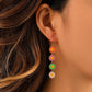 Niche small fresh personality literary retro all-match fashion ladies small daisy flower color earrings earrings