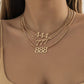 Simple and indifferent metal chain letter pendant hip-hop punk necklace female all-match niche clavicle chain