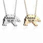 Jewelry mother's day gift, simple fashion mamabear mother bear necklace explosion style