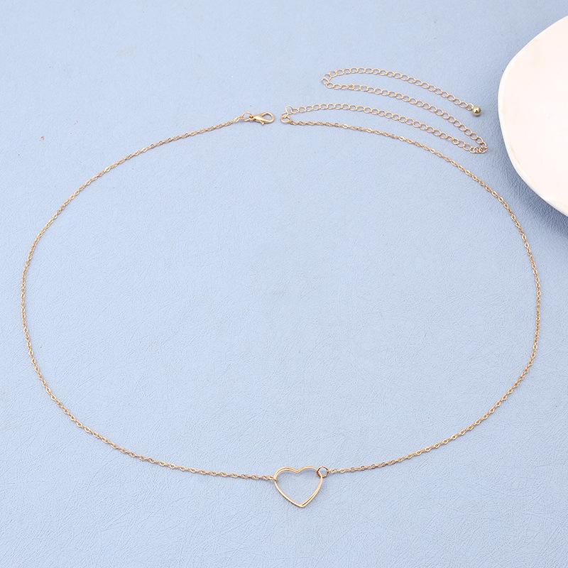 Fashion Metal Overlay Heart Waist Chain Hollow Peach Heart Shape Personality Versatile Dress Decoration