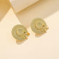 Autumn and winter cute bow straw hat earrings ins popular sun hat lady trend earrings