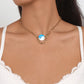 N1478 Single Layer Geometric Necklace Alloy Drip Oil Tai Chi Yin Yang Eight Diagrams Necklace Creative Fashion Necklace