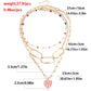 Jewelry trendy multi-layer colorful devil's eye pink love eye pendant necklace female