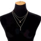 Simple Copper Bead Chain Metal Bar Sequins Fashion Simple Multilayer Necklace Women's Short Necklace