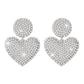 E129 Exaggerated night earrings full of diamonds love personality geometric earrings retro temperament light luxury earrings