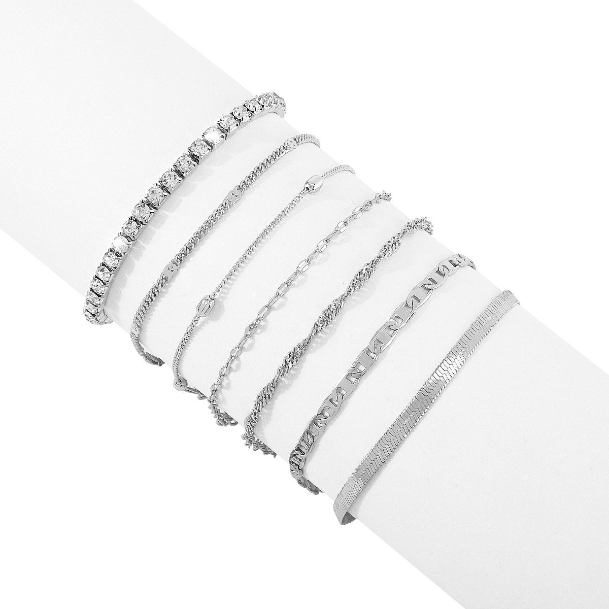 B1866 Jewelry Metal Simple Hand Drill Snake Bracelet Fashion Claw Chain Hand Decoration Set