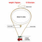 Jewelry exaggerated red big cherry multi-layer heart pendant necklace female choker