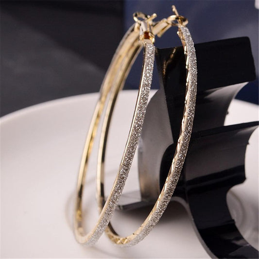 Exaggerated retro ring big earring frosted earrings women's earrings directly for creative ear jewelry