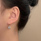 Ins Barbie Zircon Heart Earrings Fashion Light Luxury Personality Winding Peach Heart Earrings Earrings Girlfriend Gift