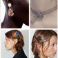 E786 Geometric Alloy Diamond Stud Earrings Street Shooting Same Style Alloy Double Ring Earrings Earrings Female