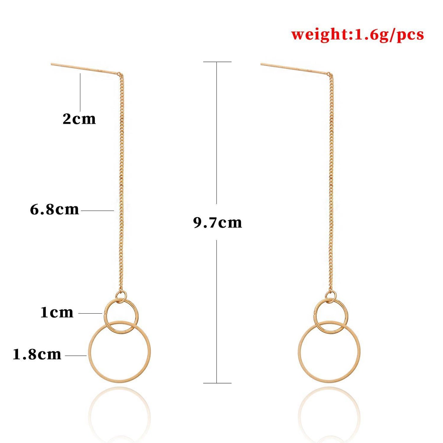 Jewelry creative geometric minimalist ring earrings earrings fashion handmade tassel earrings ear wire