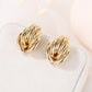 Exaggerated metal winding earrings punk street style earrings sub-personal earrings