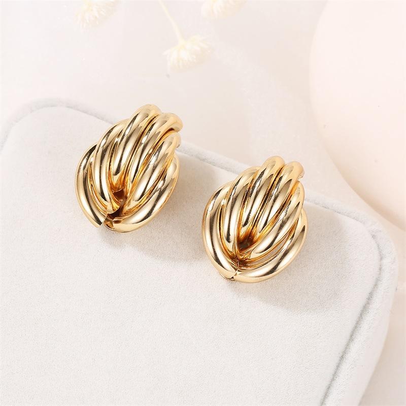 Exaggerated metal winding earrings punk street style earrings sub-personal earrings