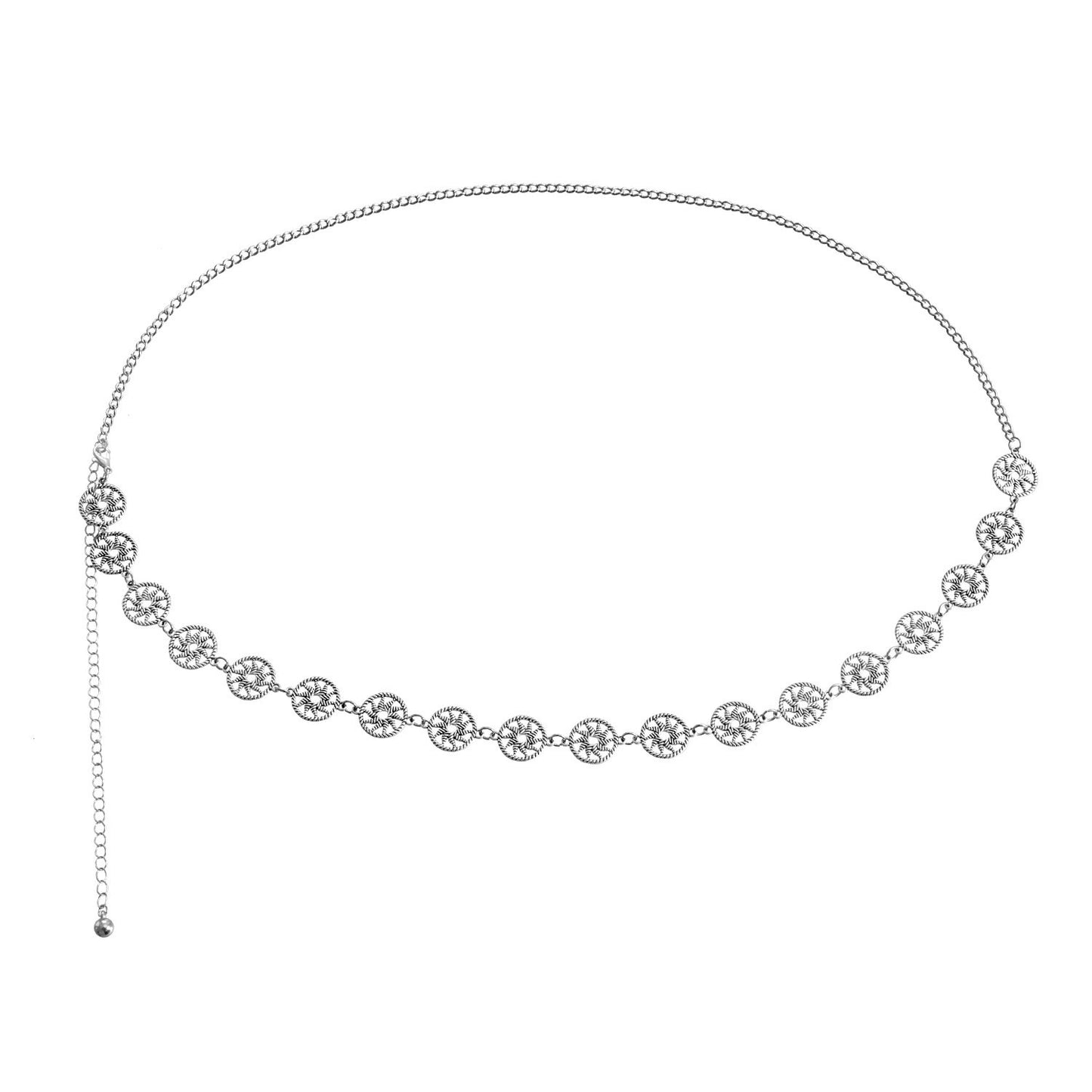 Fashion accessories single-layer hot girl steamer waist chain women's high-end sense geometric sun waist