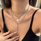 Jewelry versatile cross chain Y-shaped necklace simple star-shaped pendant tassel multi-layer necklace female