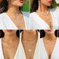 Jewelry simple cold stacked pearl chain necklace sweet cool retro metal tag necklace