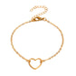 Fashion Heart Shape Alloy Simple Popular Cheap Ladies Peach Heart Jewelry Bracelet