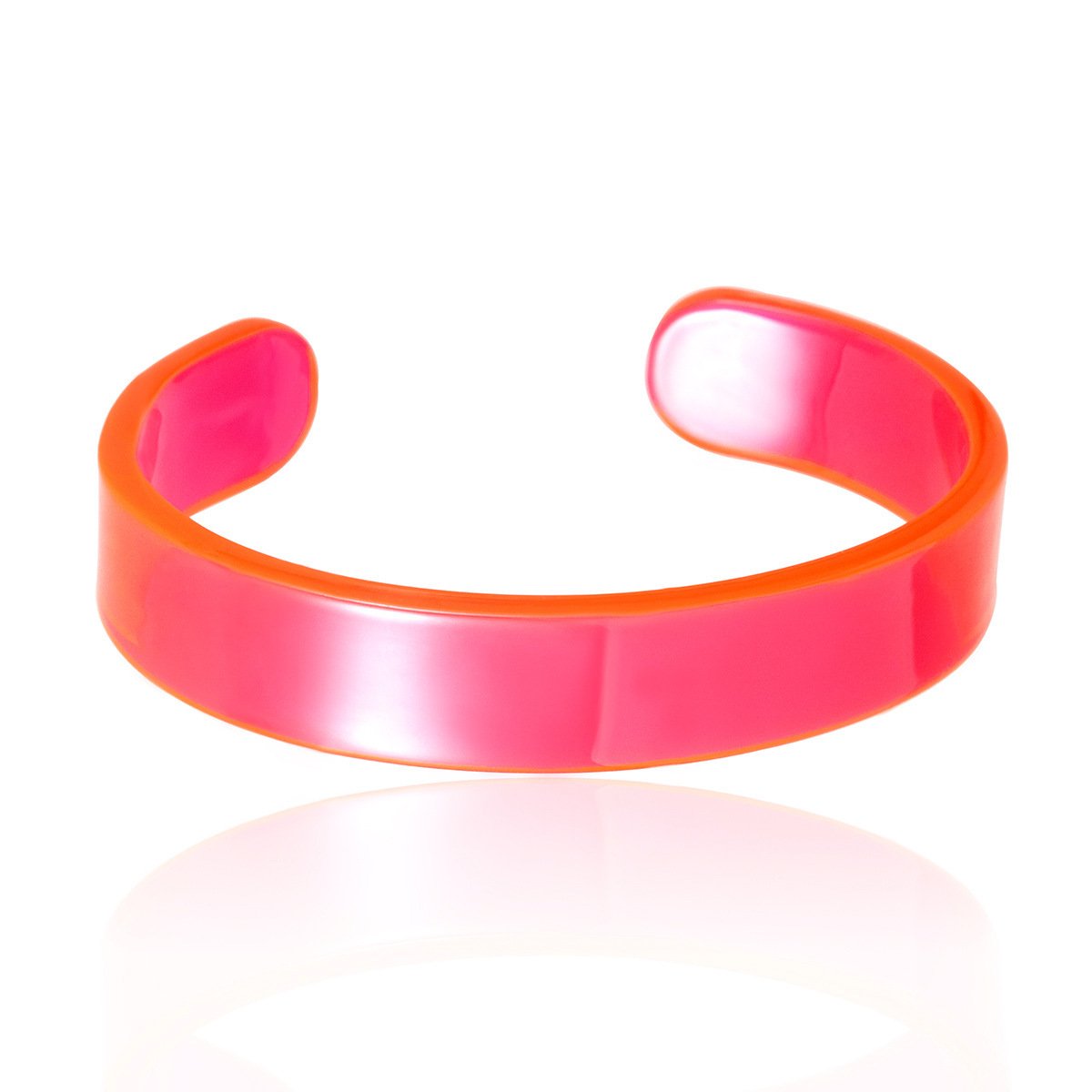 Jewelry simple solid color all-match popular jewelry female fluorescent color half circle acetate open bracelet