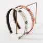 F5294 Small Fresh Girl Heart Hand Embroidered Flower Headband Simple Fabric Art Cute Sweet Geometric Headband