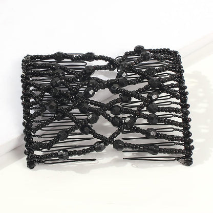 F1424 Creative Elastic Insert Comb Lazy Meatball Head Variety Hair Accessories Fashion Magic Hair Comb