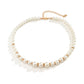 Jewelry Niche Simple Imitation Pearl Clavicle Necklace Female Personality Versatile Diamond Geometric Necklace