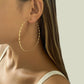 Jewelry Fashion Exaggerated Large Circle Thread Earrings Personalized Retro Geometric Metal Stud Earrings