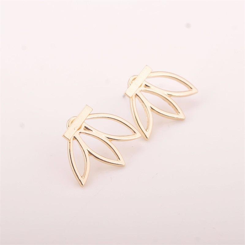 Jewelry Simple Fashion Hollow Lotus Flower Stud Earrings Women's Creative Nail Earrings Earrings