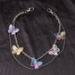 Trendy Street Retro Double Layer Resin Butterfly Pants Chain Hip Hop Beads Hanging Chain Belt Clothing Accessories
