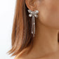 E9958 Light Luxury Claw Chain Earrings Full Diamond Butterfly Tassel Earrings Temperament Versatile Lady Design Earrings