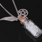 Jewelry Gravel Glass Bottle Pendant Fashion Creative Wings Pentagram Drifting Wishing Bottle Necklace