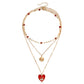 Jewelry ins multi-layer devil's eye collarbone chain cold eyes necklace female niche design sense