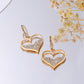 Ins diamond heart earrings female fashion temperament niche design hollow heart-shaped ear buckle net red earrings trend