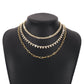N1136 TikTok Alloy Claw Chain Street Shoot Trendy Necklace Light Luxury Geometric Multilayer Necklace
