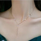 Net red love titanium steel necklace female niche design feeling ins cold collarbone chain non-fading small jewelry