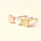 Tanabata Valentine's Day Gift Jewelry Simple Peach Heart Brushed Stud Earrings Classic Versatile Fashion Women's Jewelry