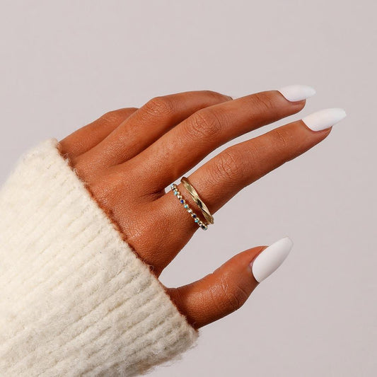 Fashionable simple and lovely color tone dripping oil stainless steel open ring female all-match personalized titanium steel ring