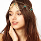 Jewelry multi-layer chain turquoise water drop head chain headdress female fashion Baroque headband headband