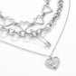 Jewelry Personality Trend Pin Chain Clavicle Necklace Hip Hop Retro Peach Heart Tag Necklace Female